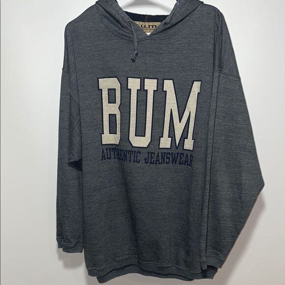 Gray Casual Sweatshirt with BUM Text - Picture 1 of 7
